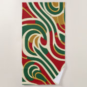 Reggae Tribal Pop Art Strandtuch (Vorderseite)