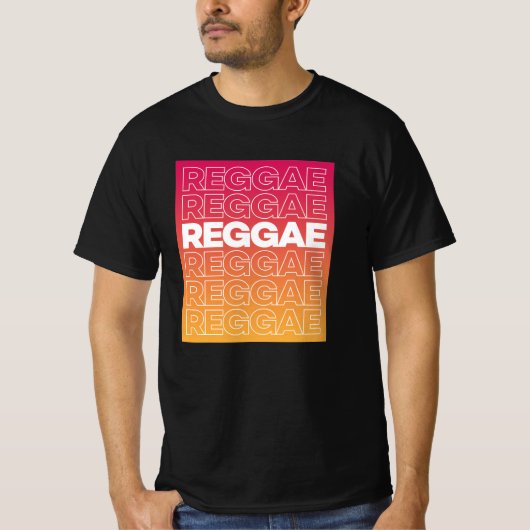 Reggae Typografy T - Shirt (Vorderseite)