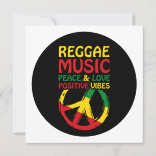 Reggae und Friedenssymbol mit positiven Zitaten