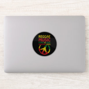Reggae und Friedenssymbol mit positiven Zitaten Aufkleber