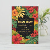 Reggae und Island Party Einladung (Stehend Vorderseite)