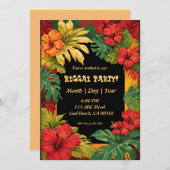 Reggae und Island Party Einladung (Vorne/Hinten)