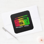 Reggae Vibez Quadratischer Aufkleber (Umschlag)
