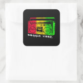Reggae Vibez Quadratischer Aufkleber (Tasche)
