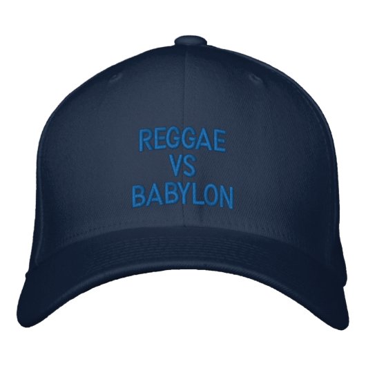 Reggae vs Babylon - Rastafari Roots Cap Bestickte Baseballkappe (Vorderseite)