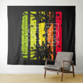 Reggae-Waffe gegen Rassismus Wandteppich (Beispiel (Horizontal))