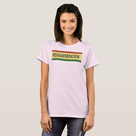 REGGAENERATION; Reggae, Hippie, Rasta T-Shirt (Vorne ganz)