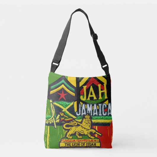 ReggaeSteppers Rasta Tasche kreuzen vorbei (Vorderseite)
