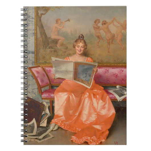 Reggianini Lady Reading A. Magazine Notebook Notizblock (Vorderseite)