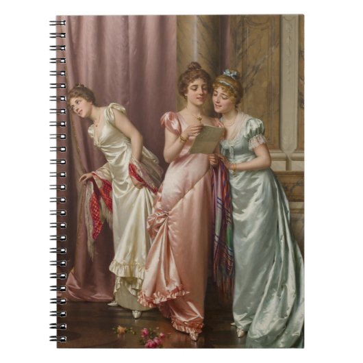 Reggianini Ladys Reading a Letter Notebook Notizblock (Vorderseite)