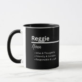 Reggie Boy Name Definition Personalized Mug Tasse (Links)