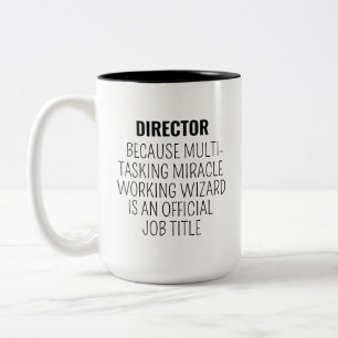 Regie-Geschenk, Lustiger Regisseur, Regisseur Gebu Zweifarbige Tasse
