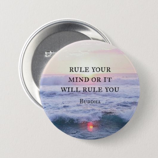 "Regieren Sie Ihren Geist oder es wird Sie regiere Button (Vorne & Hinten)