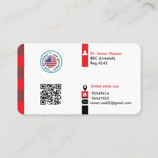 Regierung anpassen visitenkarte (Vorderseite)