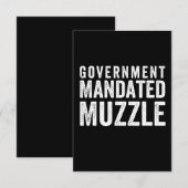 Regierung beauftragt Muzzle Mitteilungskarte (Vorne/Hinten)
