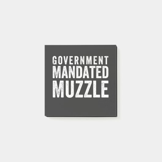 Regierung beauftragt Muzzle Post-it Klebezettel (Vorderseite)