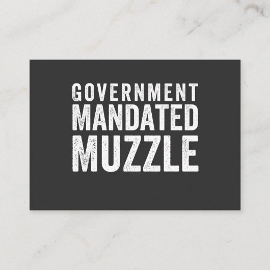 Regierung beauftragt Muzzle Visitenkarte (Vorderseite)