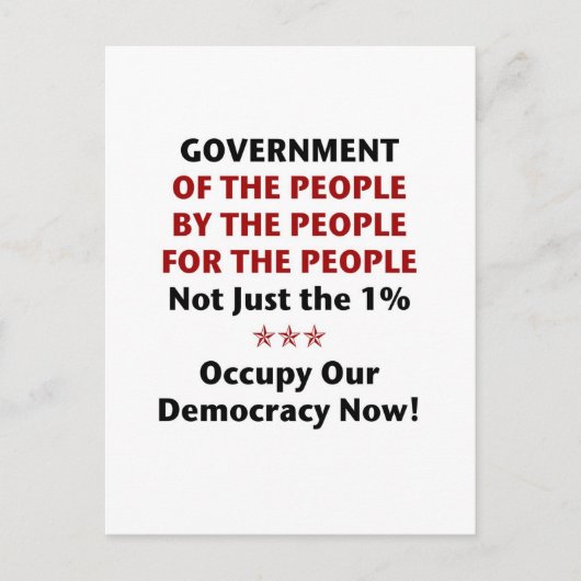 Regierung der Bevölkerung Postkarte (Vorderseite)