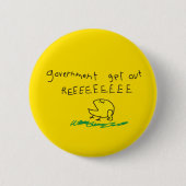 Regierung erhält REE SNEKRIGHT Gadsden Flag Button (Vorderseite)