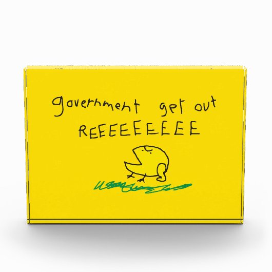 Regierung erhält REE SNEKRIGHT Gadsden Flag Fotoblock (Vorderseite)