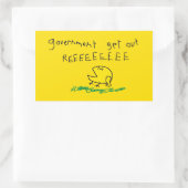 Regierung erhält REE SNEKRIGHT Gadsden Flag Rechteckiger Aufkleber (Tasche)