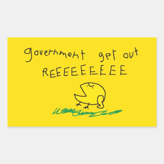 Regierung erhält REE SNEKRIGHT Gadsden Flag Rechteckiger Aufkleber (Vorderseite)