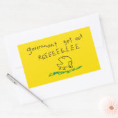 Regierung erhält REE SNEKRIGHT Gadsden Flag Rechteckiger Aufkleber (Umschlag)