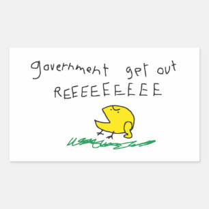 Regierung erhält REE SNEKRIGHT Gadsden Flag Rechteckiger Aufkleber