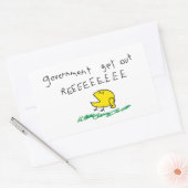 Regierung erhält REE SNEKRIGHT Gadsden Flag Rechteckiger Aufkleber (Umschlag)