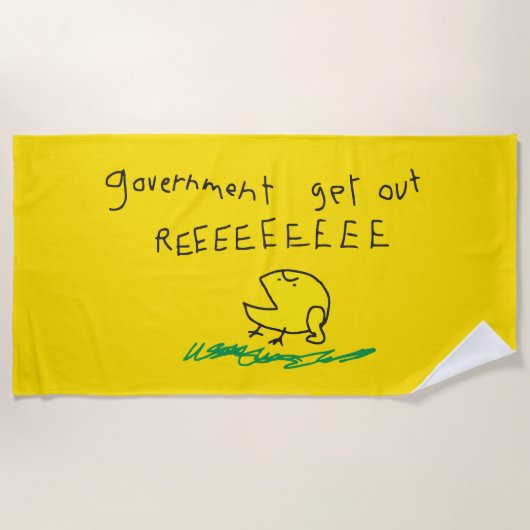 Regierung erhält REE SNEKRIGHT Gadsden Flag Strandtuch (Vorderseite)