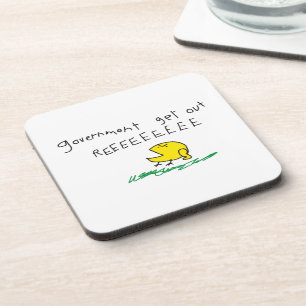 Regierung erhält REE SNEKRIGHT Gadsden Flag x6 Getränkeuntersetzer