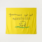 Regierung gehen REE SNEKRIGHT Gadsden Flagge Wandteppich (Vorderseite (Horizontal))