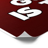 Regierung ist das Problem - rot (24x36) Poster (Ecke)