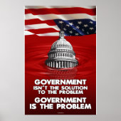 Regierung ist das Problem - rot (24x36) Poster (Vorne)