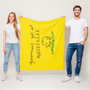 Regierung raus REE SNEKRIGHT Gadsden-Flagge Fleecedecke