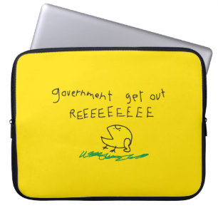 Regierung raus REE SNEKRIGHT Gadsden-Flagge Laptopschutzhülle