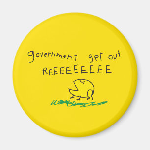 Regierung raus REE SNEKRIGHT Gadsden-Flagge Magnet