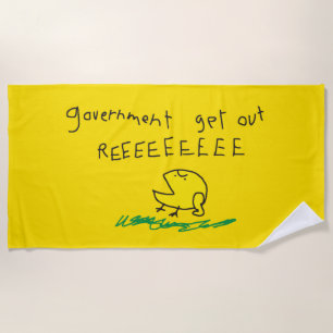 Regierung raus REE SNEKRIGHT Gadsden-Flagge Strandtuch