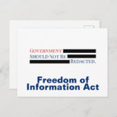 Regierung sollte FOIA Light nicht abschaffen Postkarte (Vorne/Hinten)