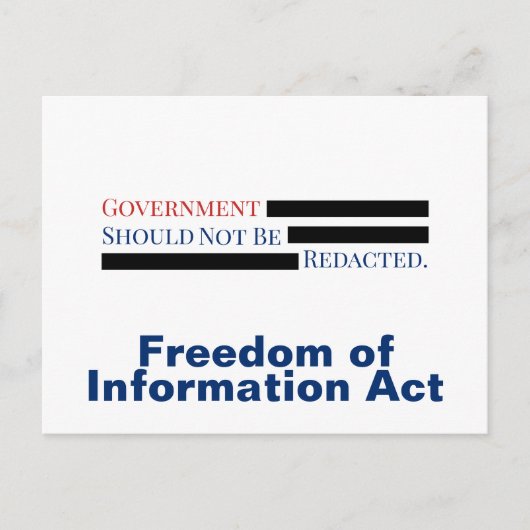 Regierung sollte FOIA Light nicht abschaffen Postkarte (Vorderseite)
