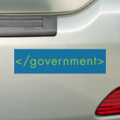 Regierungs-Enden-Umbau HTML-Autoaufkleber Autoaufkleber (Auf Auto)