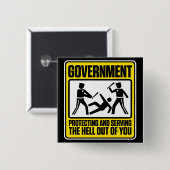 Regierungs-warnender Knopf Button (Vorne & Hinten)