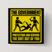 Regierungs-warnender Knopf Button (Vorderseite)