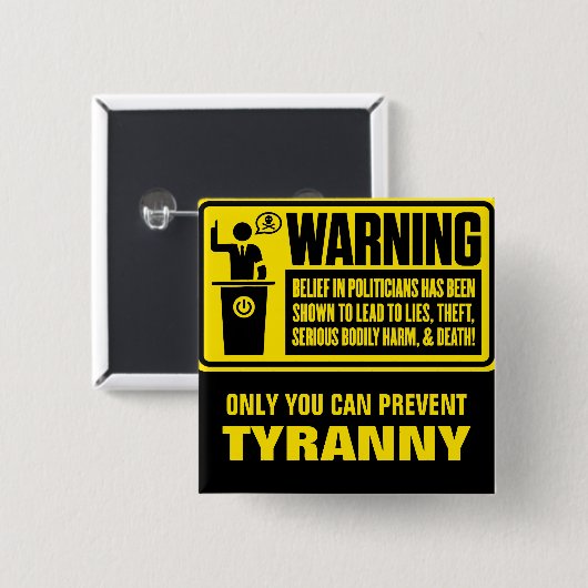 Regierungs-warnender Knopf Button (Vorne & Hinten)