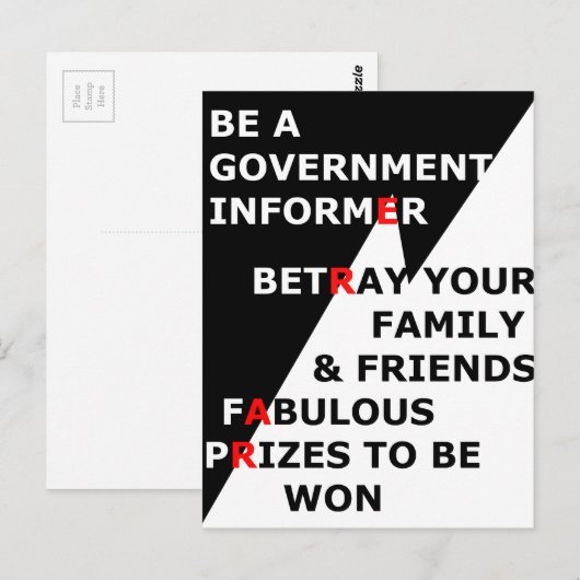 Regierungsinformator Postkarte (Vorne/Hinten)