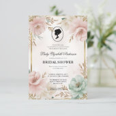 Regiezeit Florals Bridgerton Brautparty Einladung (Stehend Vorderseite)