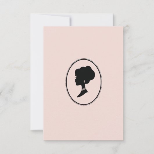 Regiezeit Florals Bridgerton Brautparty Einladung (Rückseite)