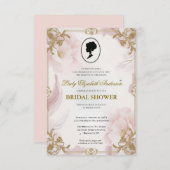 Regiezeit Florals Bridgerton Brautparty Einladung (Vorne/Hinten)