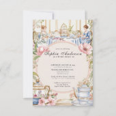 Regiezeit Florals Bridgerton Brautparty Einladung (Vorderseite)