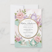 Regiezeit Florals Bridgerton Brautparty Einladung (Vorderseite)